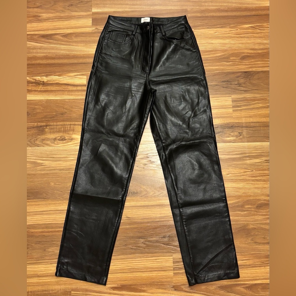 Wilfred Black Leather Pants